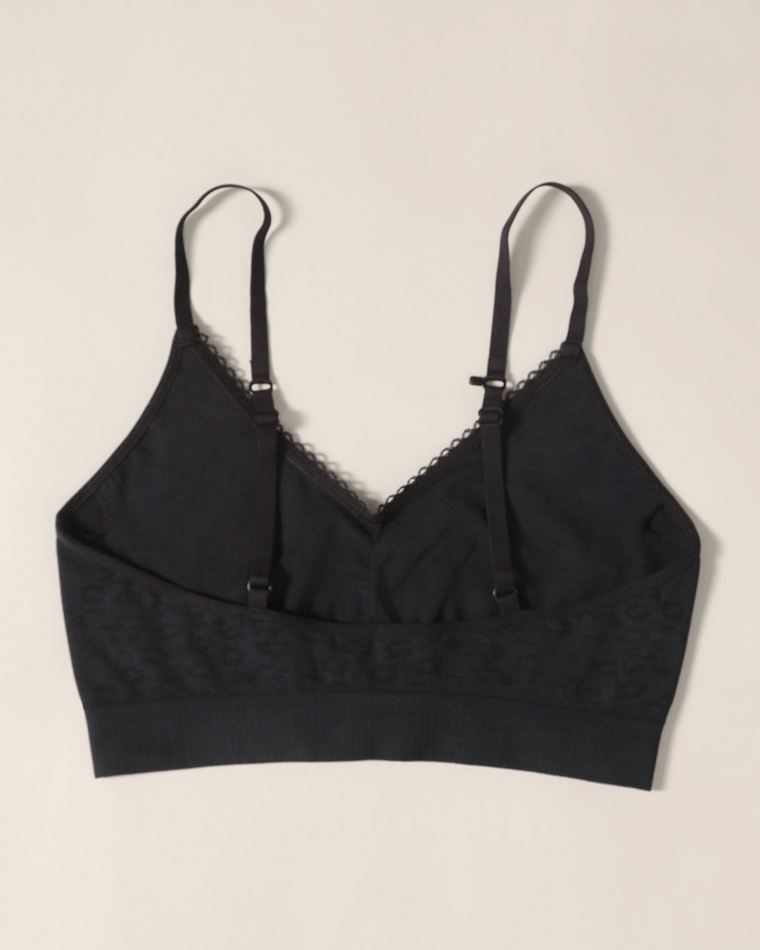 Bralette sans coutures motif léopard - Noir