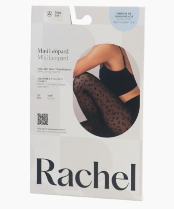 Collant motif léopard - Noir