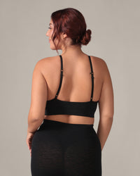 Bralette sans coutures motif léopard - Noir