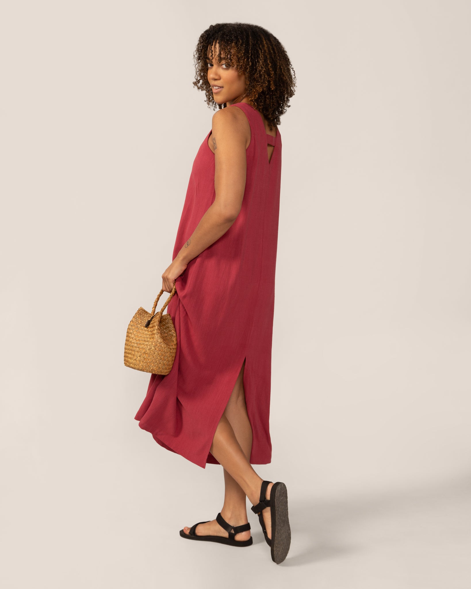 Robe maxi en lin - Hibiscus