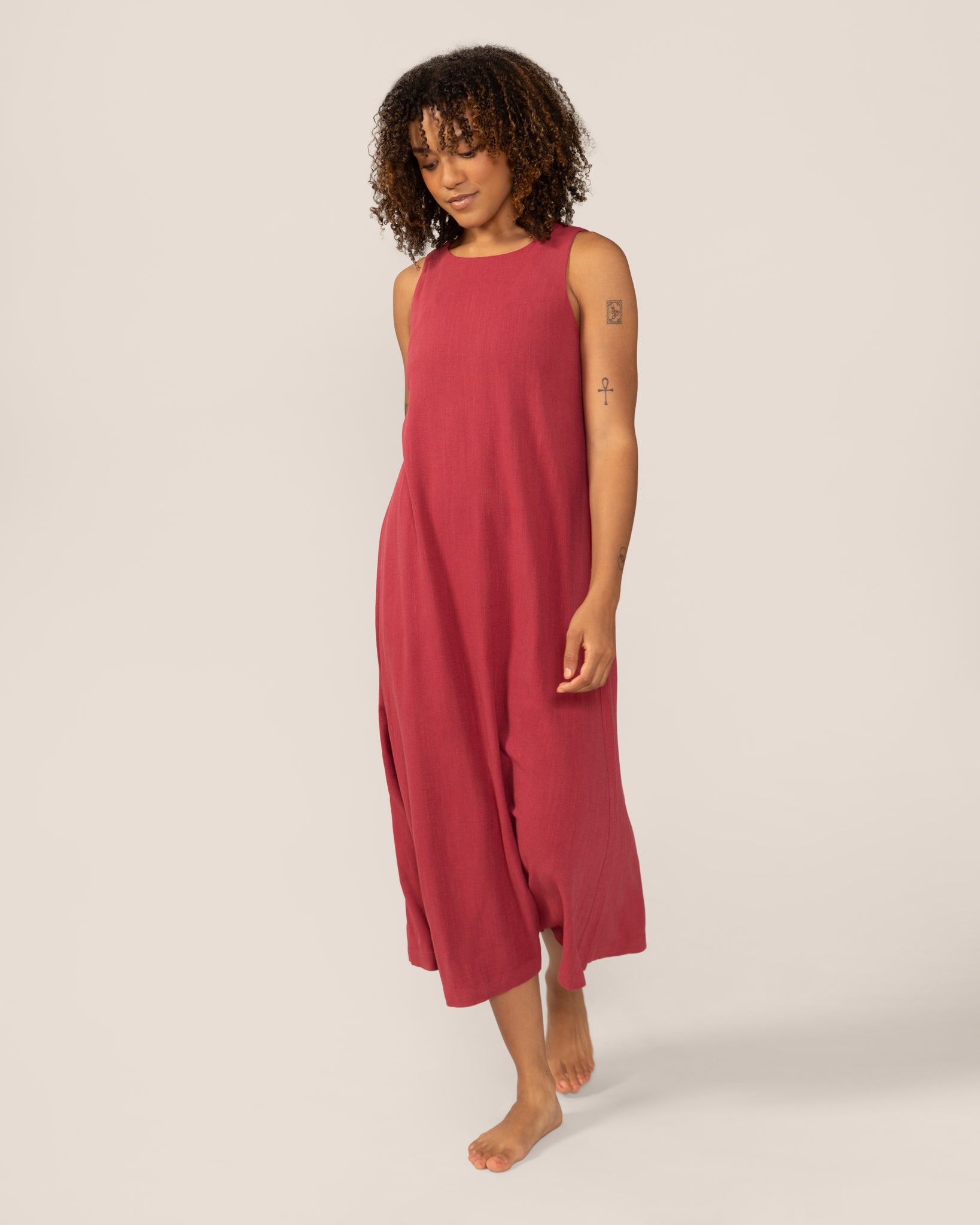 Robe maxi en lin - Hibiscus