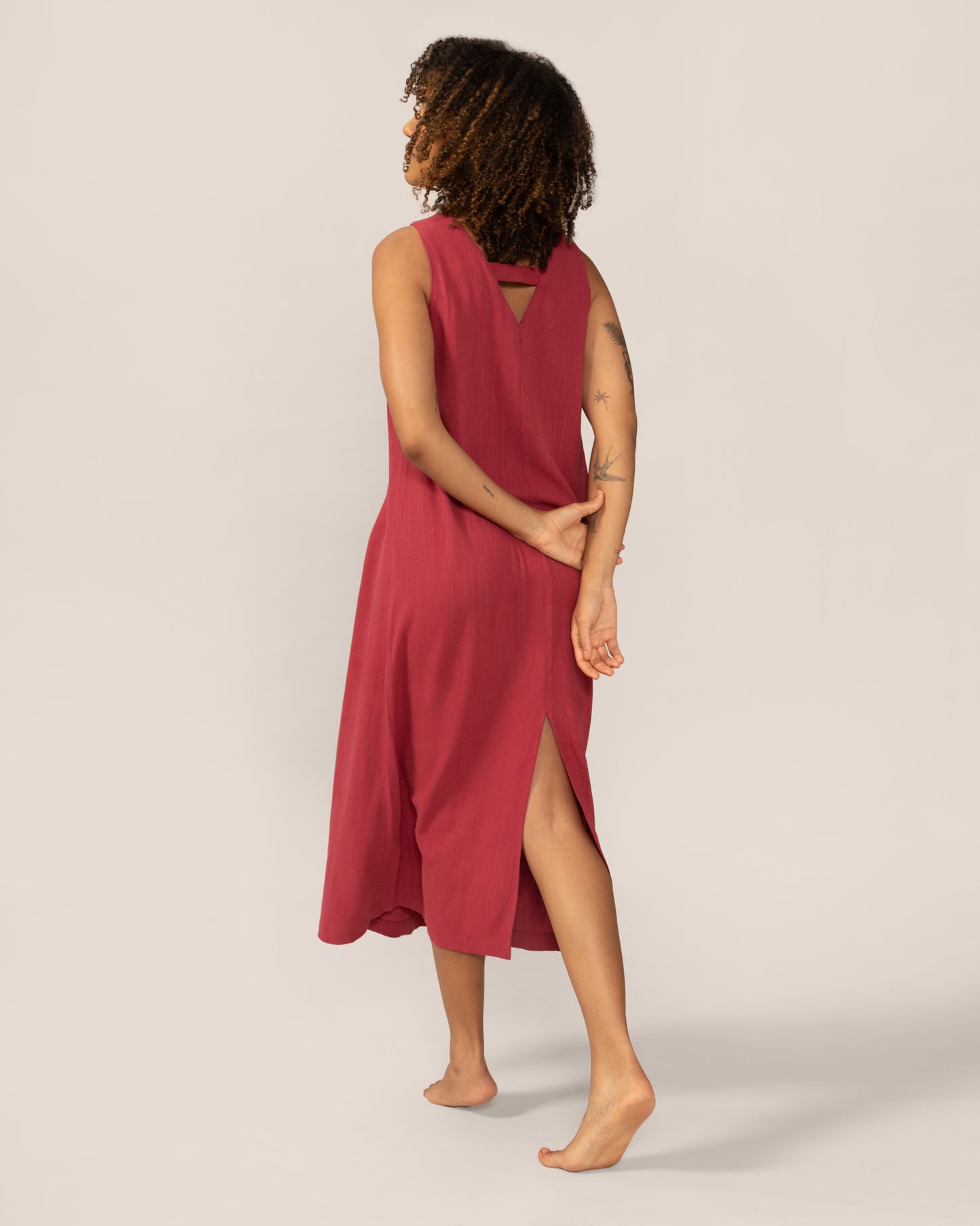 Robe maxi en lin - Hibiscus