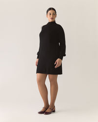 Robe en mérinos responsable - Noir