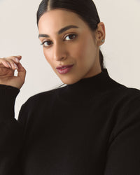 Robe en mérinos responsable - Noir