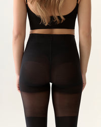 Collant cuissarde culotte modelante - Noir