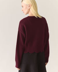 Pull festonné en mérinos responsable - Zinfandel