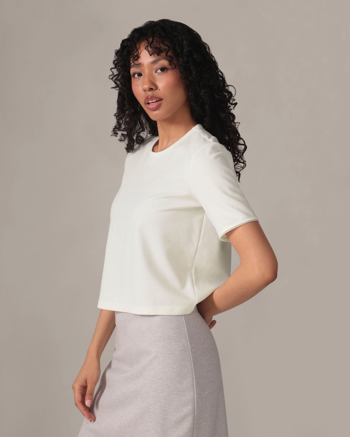 Le Parfait T-shirt Light Ease Knit - Ivoire