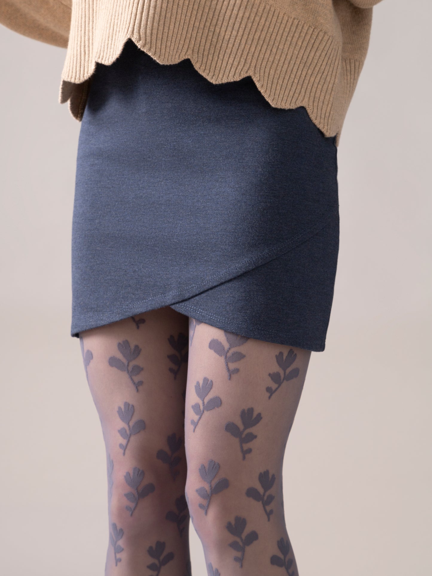 Jupe OTK tulipe Ease Knit - Bleu Fjord