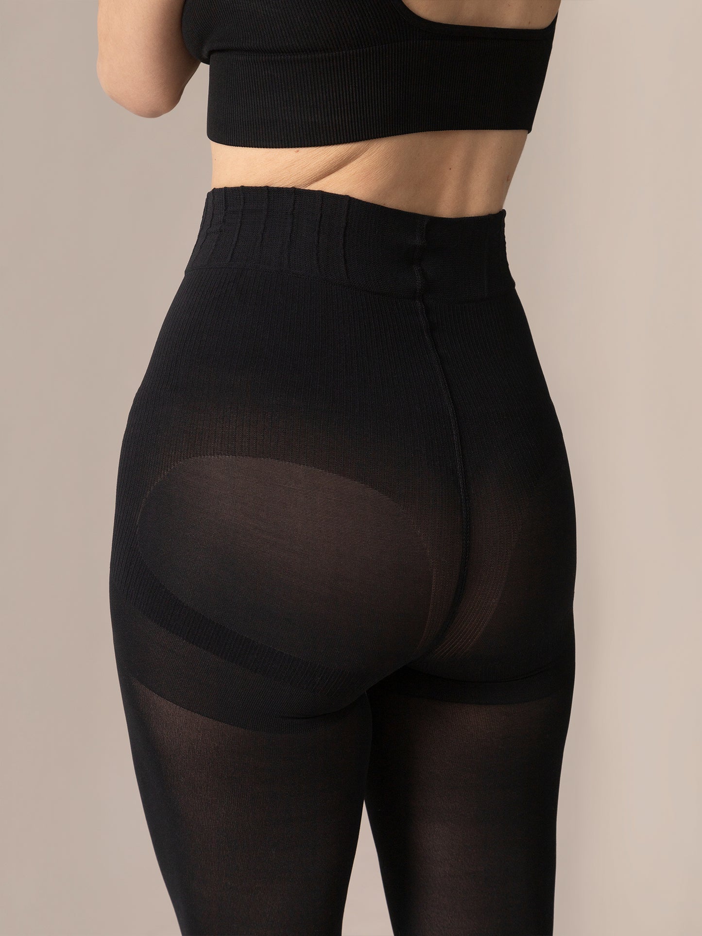 Collant style legging culotte modelante - Noir