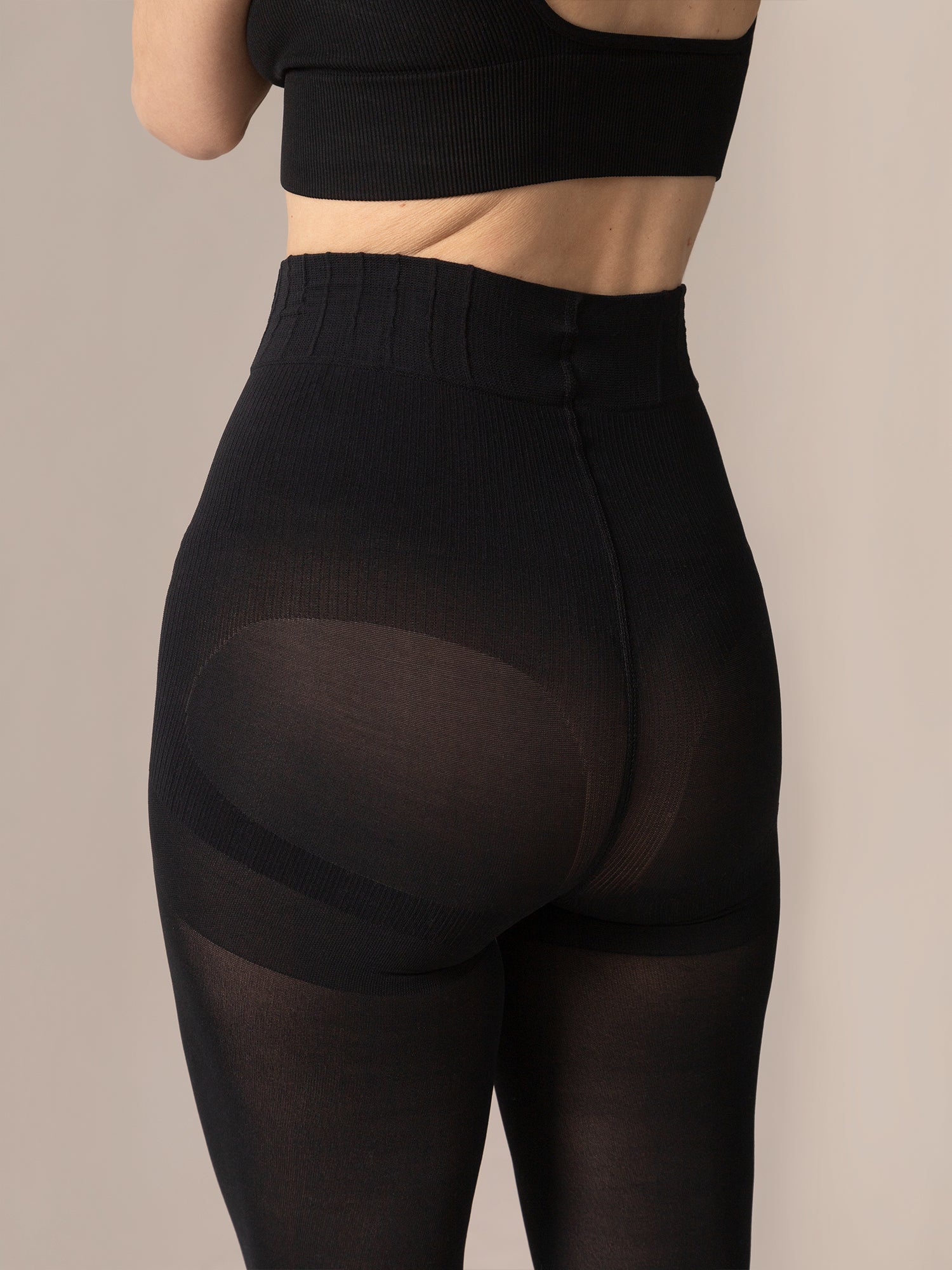 Collant style legging culotte modelante - Noir