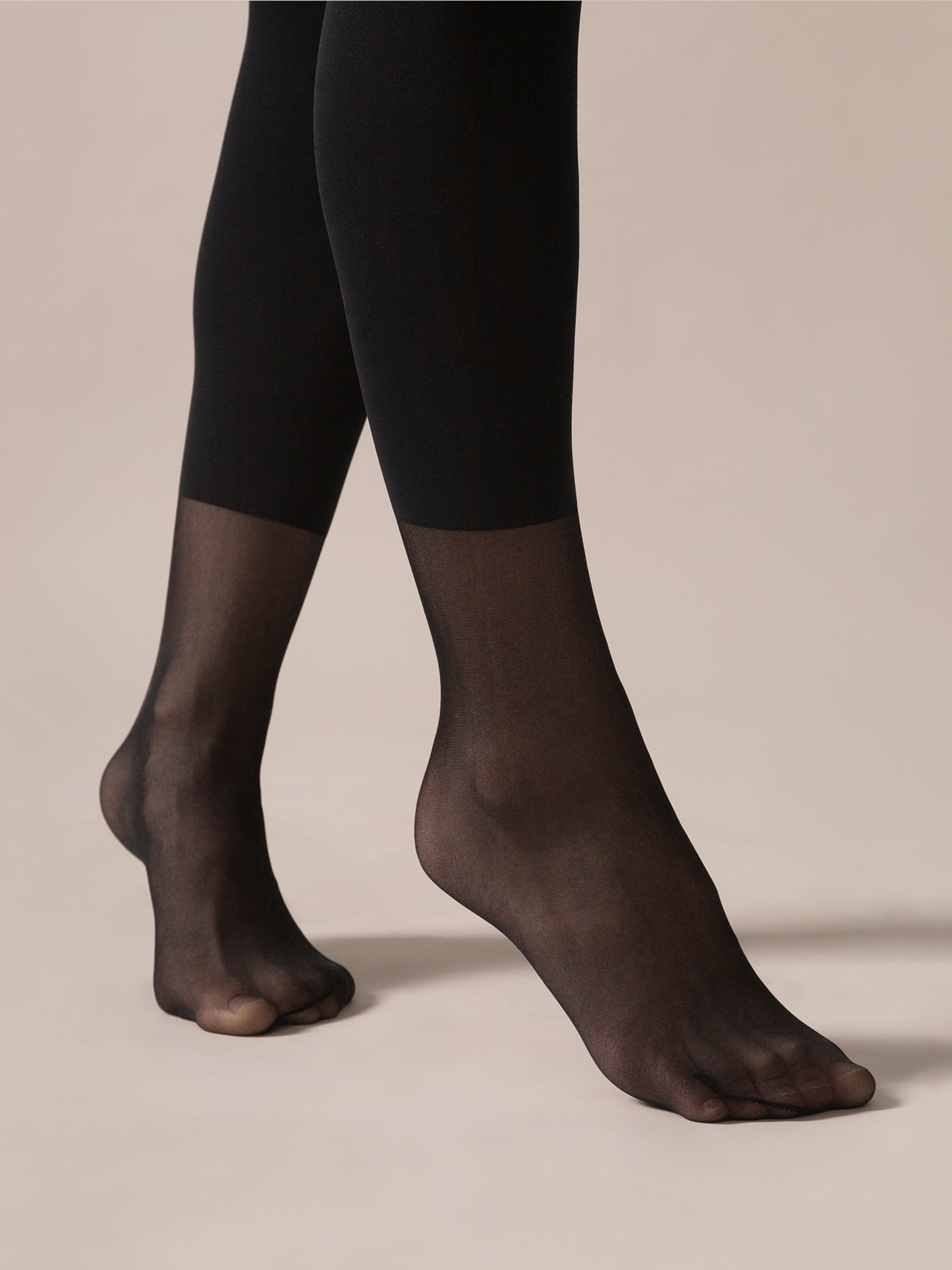 Collant style legging culotte modelante - Noir