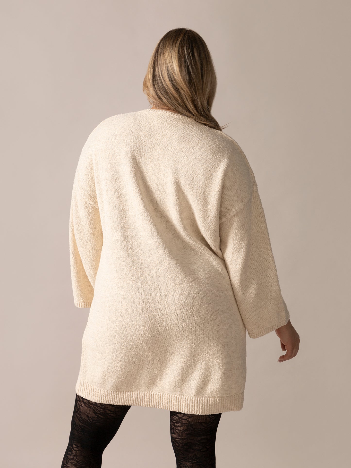 Long pull en tricot Bouclé - Amande