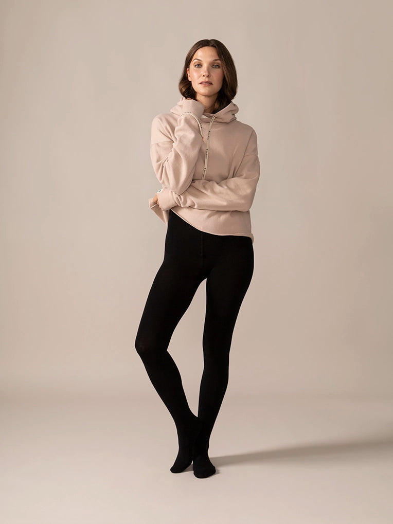 Collant en coton bio noir